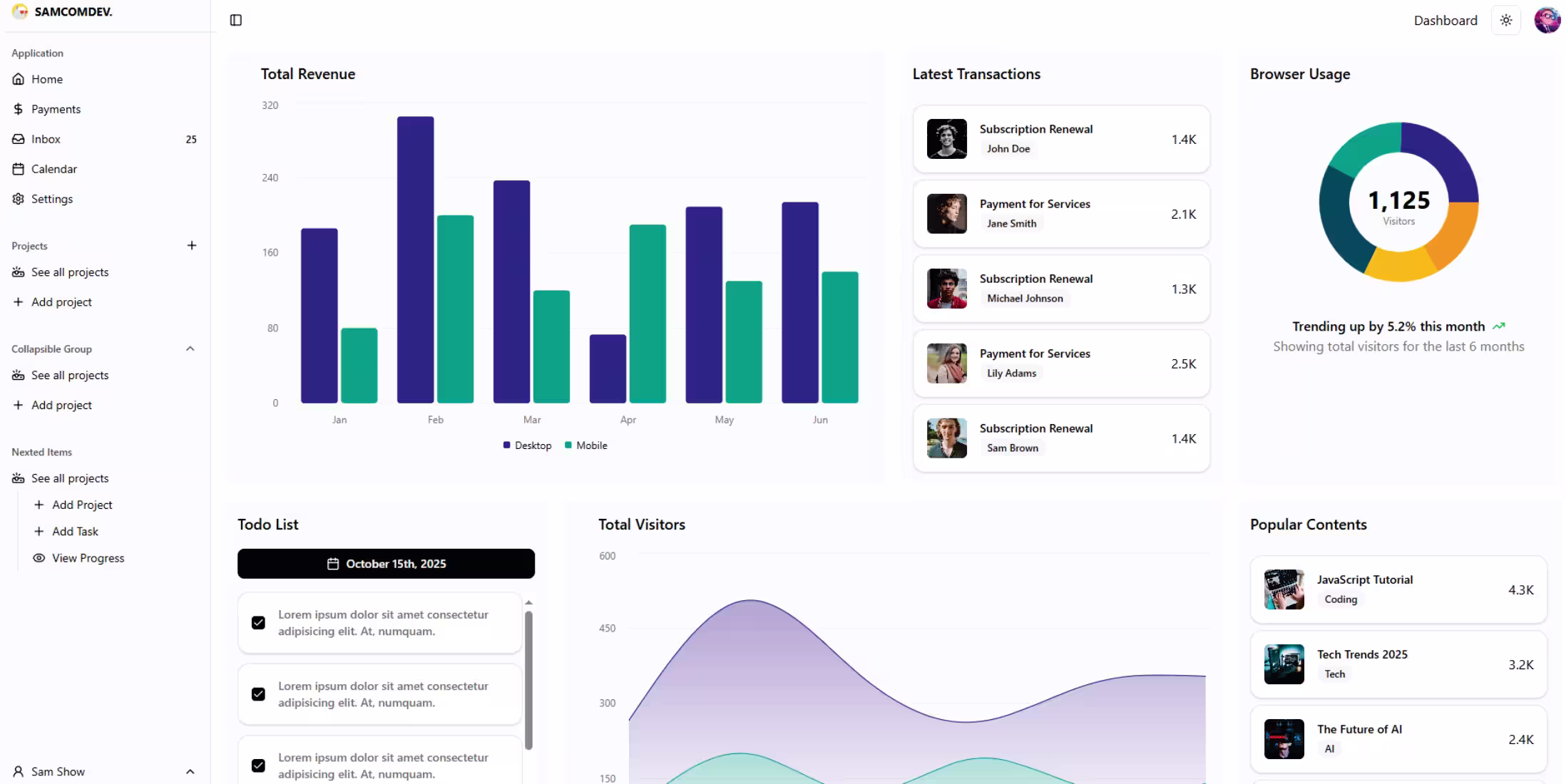 Admin Dashboard
