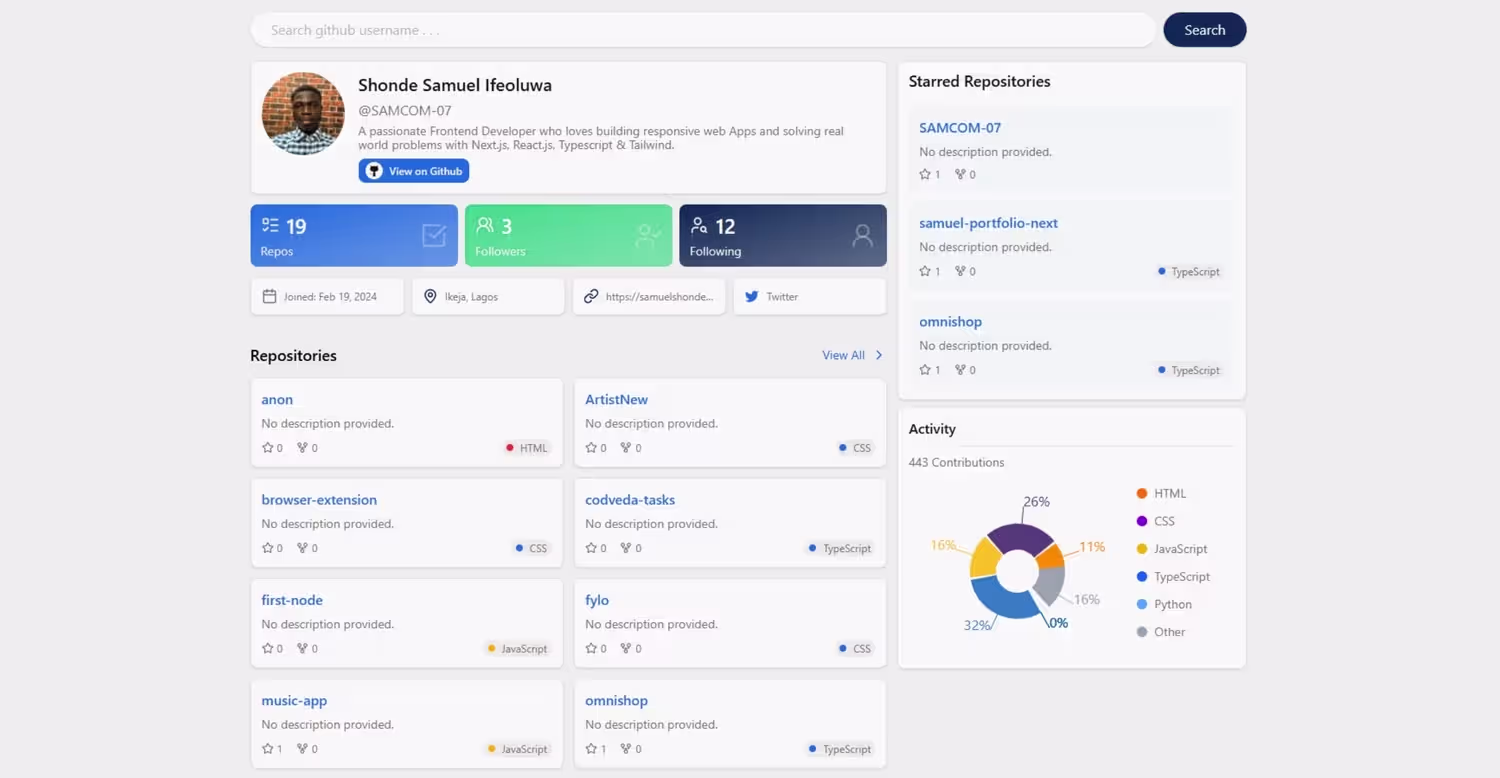 GitHub Profile Checker